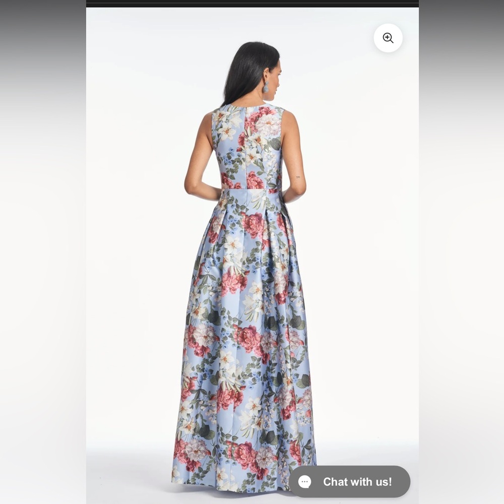 Sachin & Babi Brooke powder blue bouquet gown - Picture 2 of 12